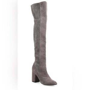 Tall Suede Heeled Boots